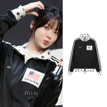 【LE SSERAFIM ウンチェ着用】Dino driver track jacket / black