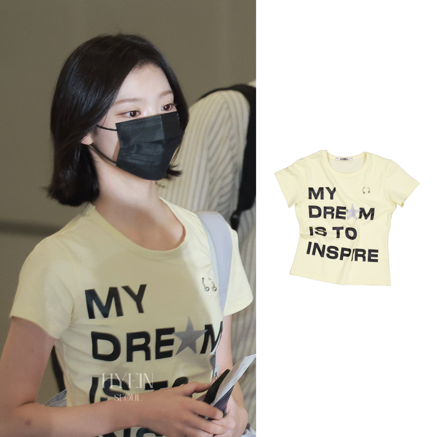Dre m piercing top / yellow