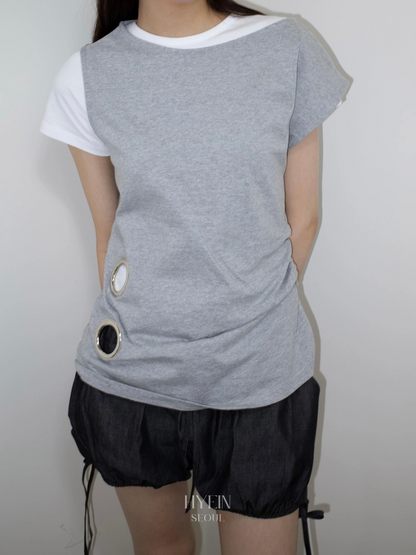 【ILLIT モカ着用】Eyelet loose sleeveless