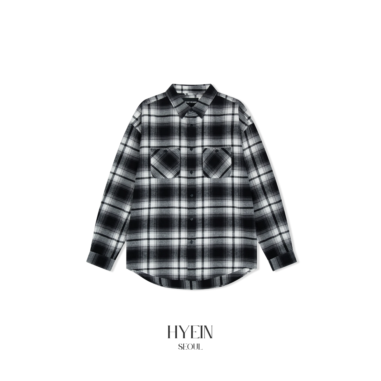 Flannel check shirt / black【LE SSERAFIM kazuha】