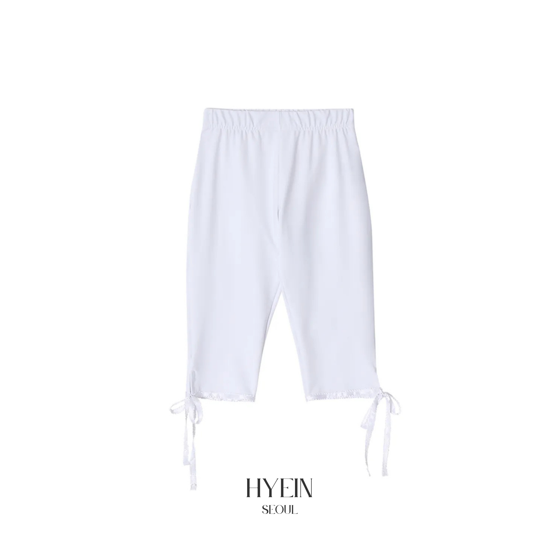★CRANK★FRILL STRING CAPRI PANTS_WHITE★正規品/韓国直送料込 ILLIT ウォンヒ着用】Frill string capri pants / white – hyein