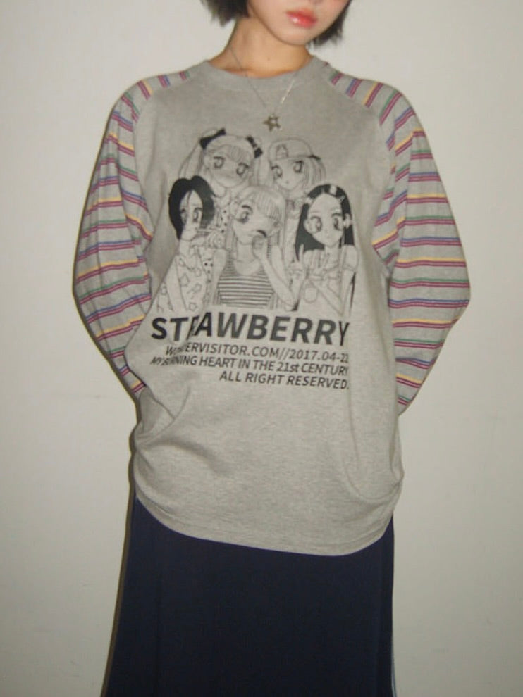 【NJZ ヘイン着用】Girls-pen raglan ls-t / melange grey