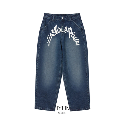 Graffity denim pants indigo【aespa カリナ着用】