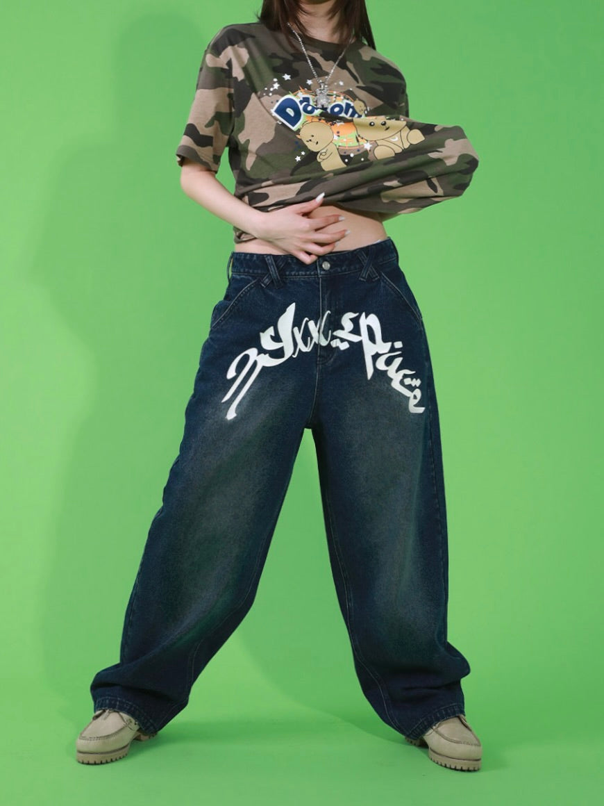 Graffity denim pants indigo【aespa カリナ着用】