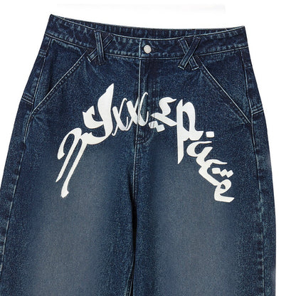 Graffity denim pants indigo【aespa カリナ着用】