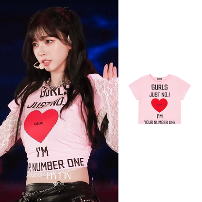 Gurls just t-shirt pink【aespa カリナ着用】