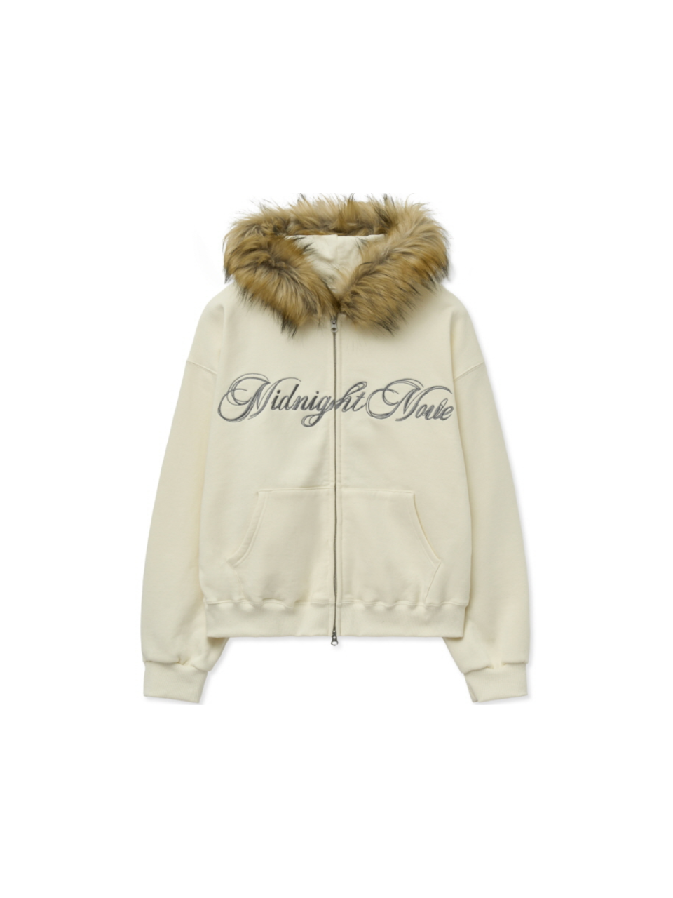 【aespa ニンニン着用】Hair hood zip up / ivory