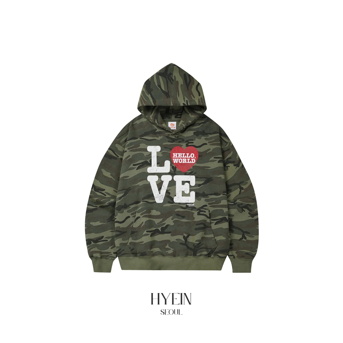 Hello world love hoodie / camo【Hearts2Hearts(H2H) ian】