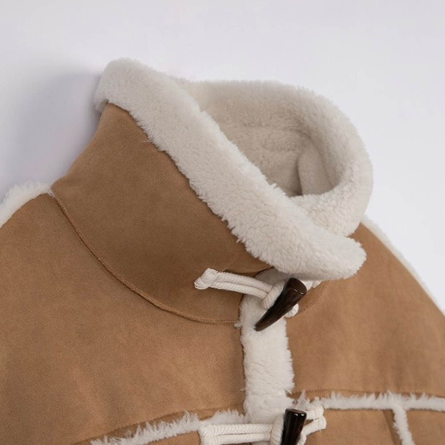 High neck suede mustang jacket beige【IVE ウォニョン着用】