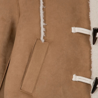 High neck suede mustang jacket beige【IVE ウォニョン着用】