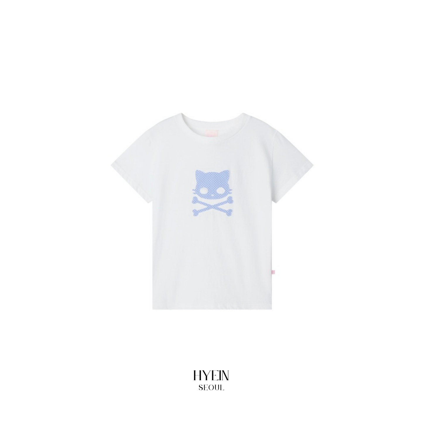 Kiri skull patch t-shirt / white【ILLIT ウォンヒ着用】