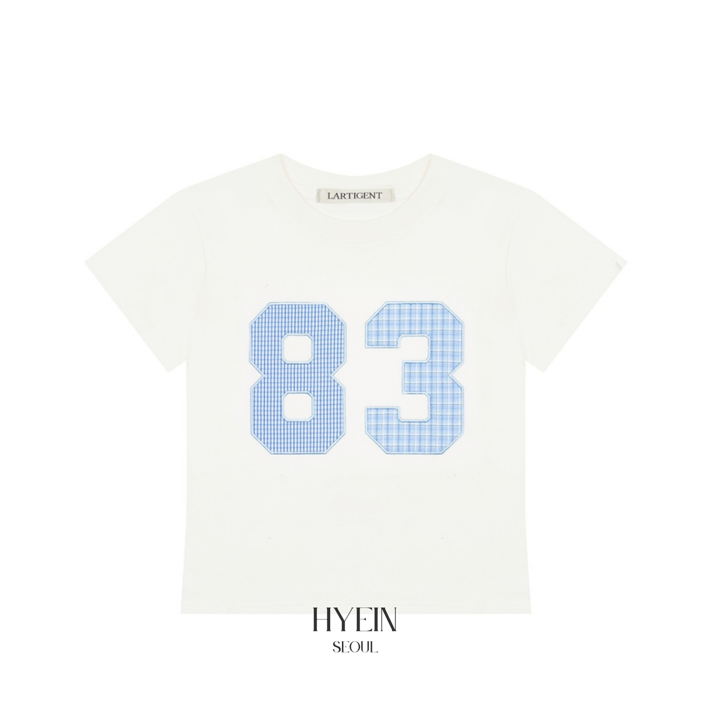 L18 patch t-shirt / white blue