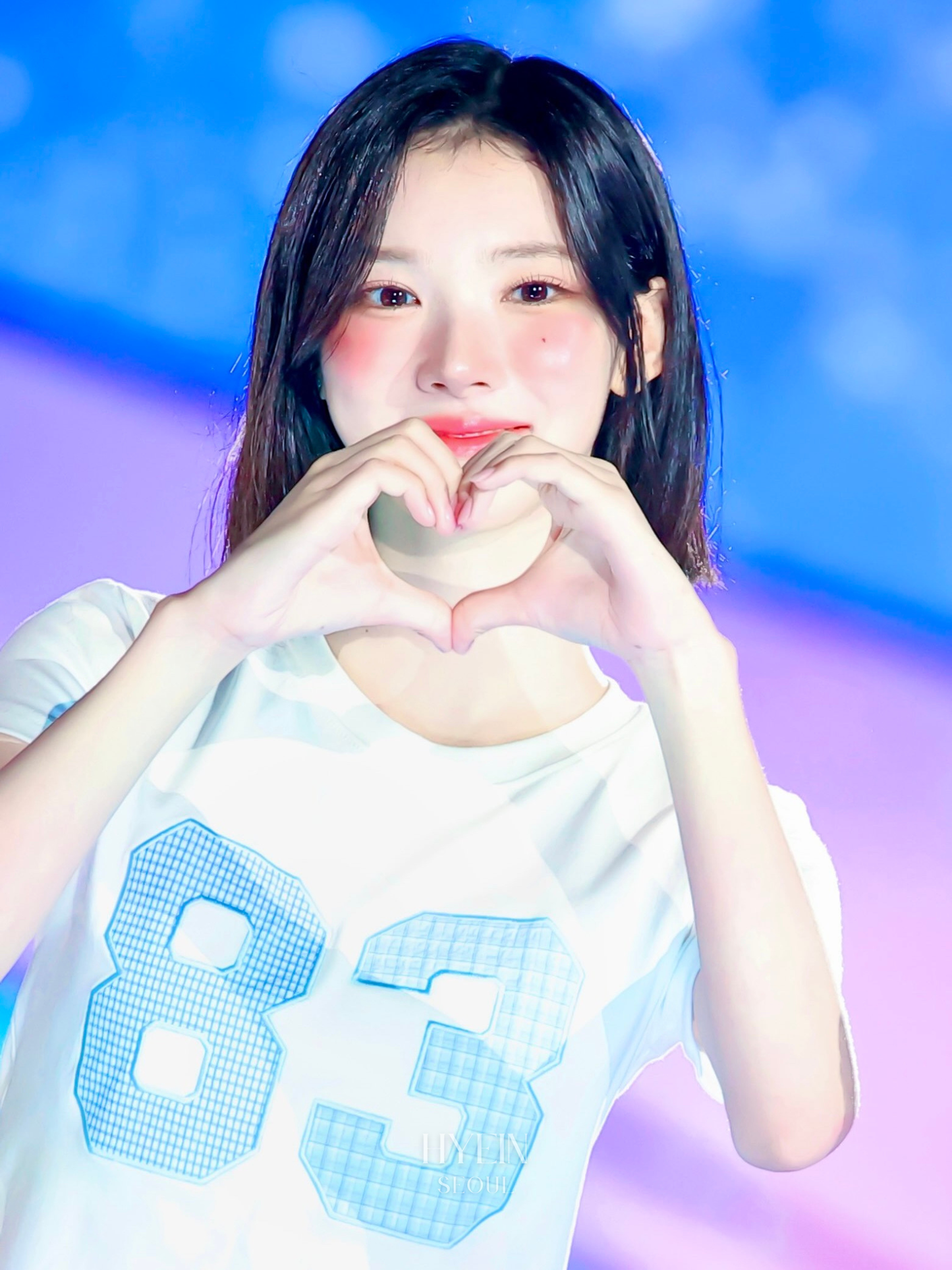 L18 patch t-shirt / white blue