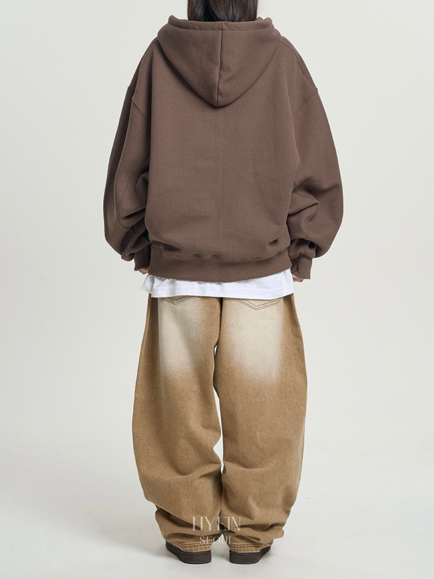 Leopard applique hoodie / brown【Hearts2Hearts イアン着用】