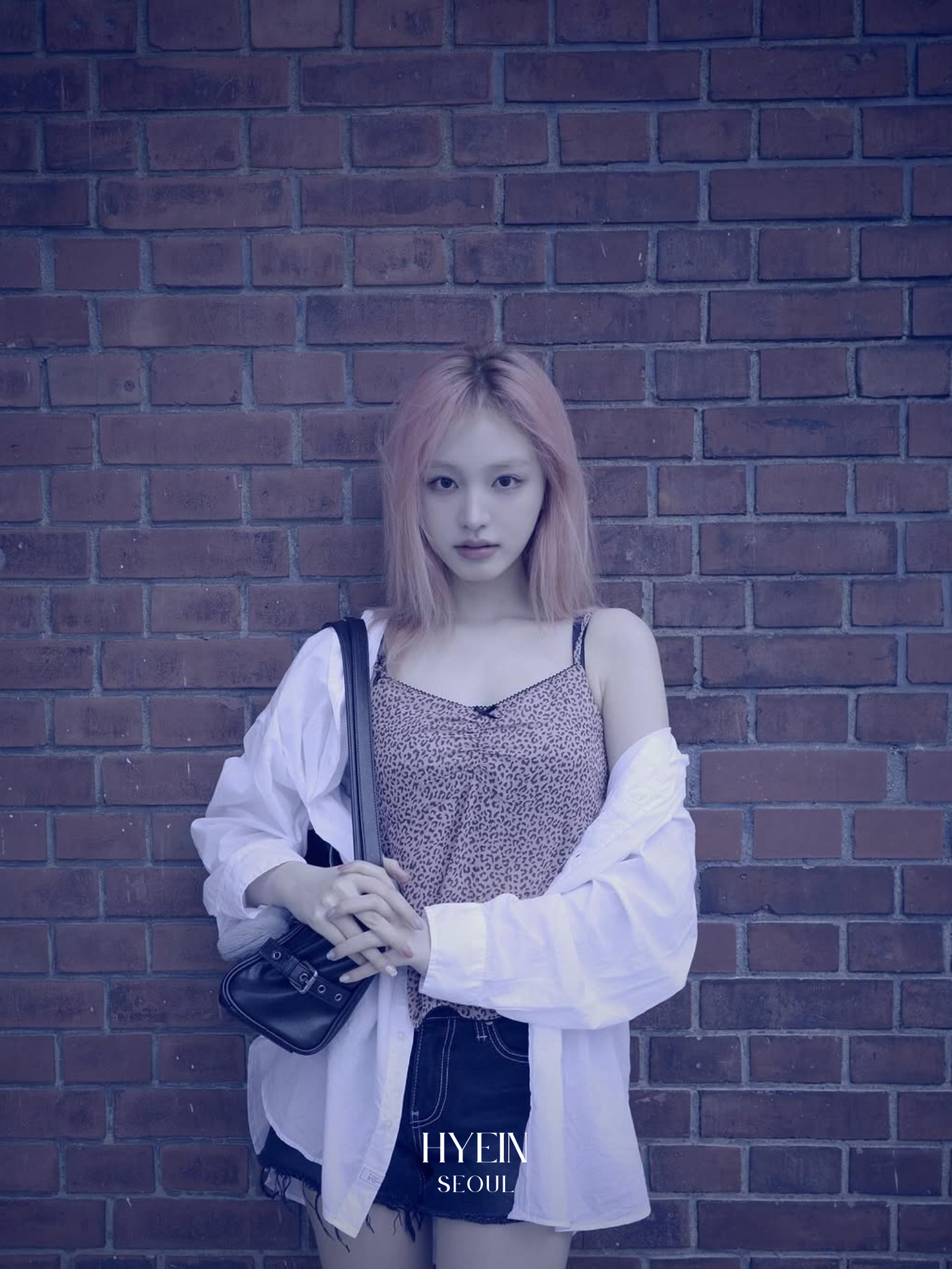 【IVEリズ着用】 Leopard shirring lace sleeveless / pink