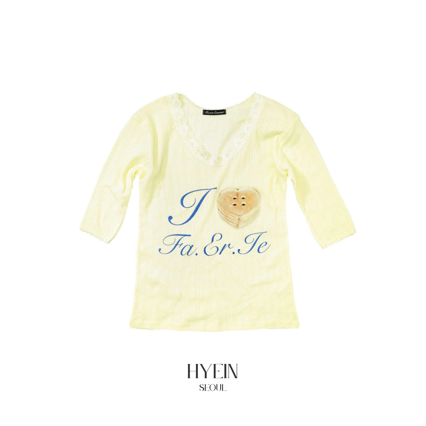 Lace t-shirt / lemon