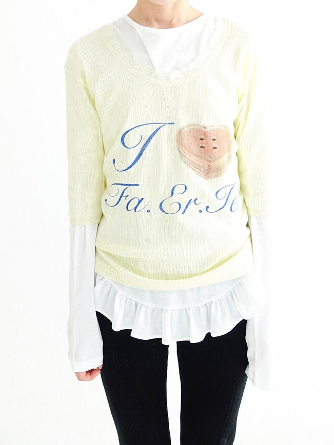 予約配送】Lace t-shirt / lemon – hyein