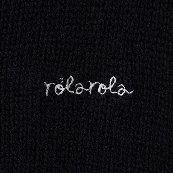 Maison de rola embroidery wool blended knit zip-up black【IVE ウォニョン着用】