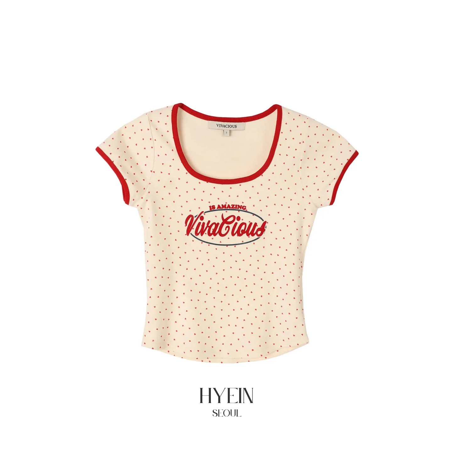 【ITZY ユナ着用】Mini heart tee