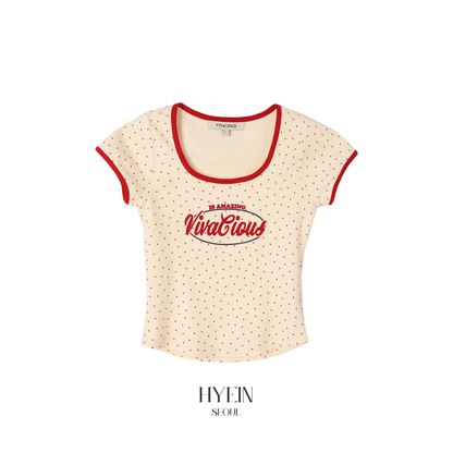 【ITZY ユナ着用】Mini heart tee