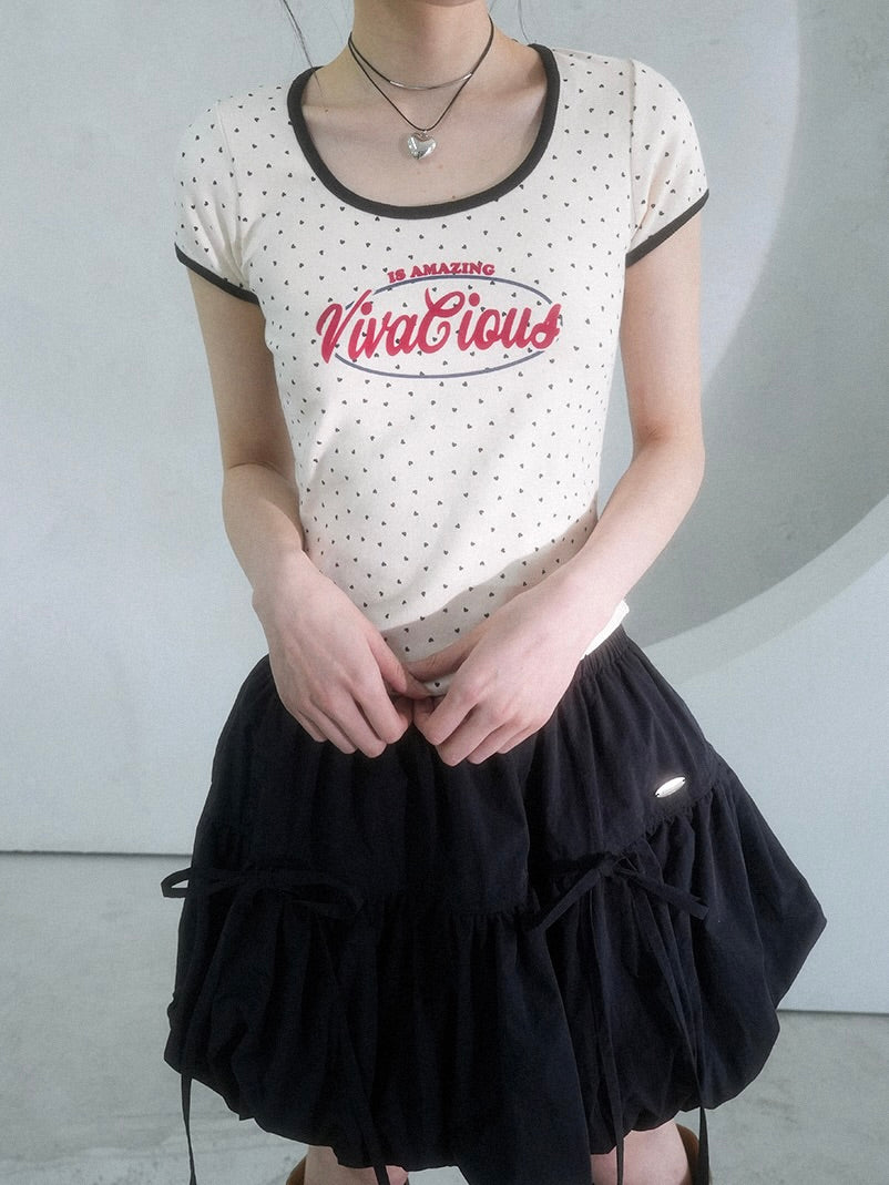 【ITZY ユナ着用】Mini heart tee