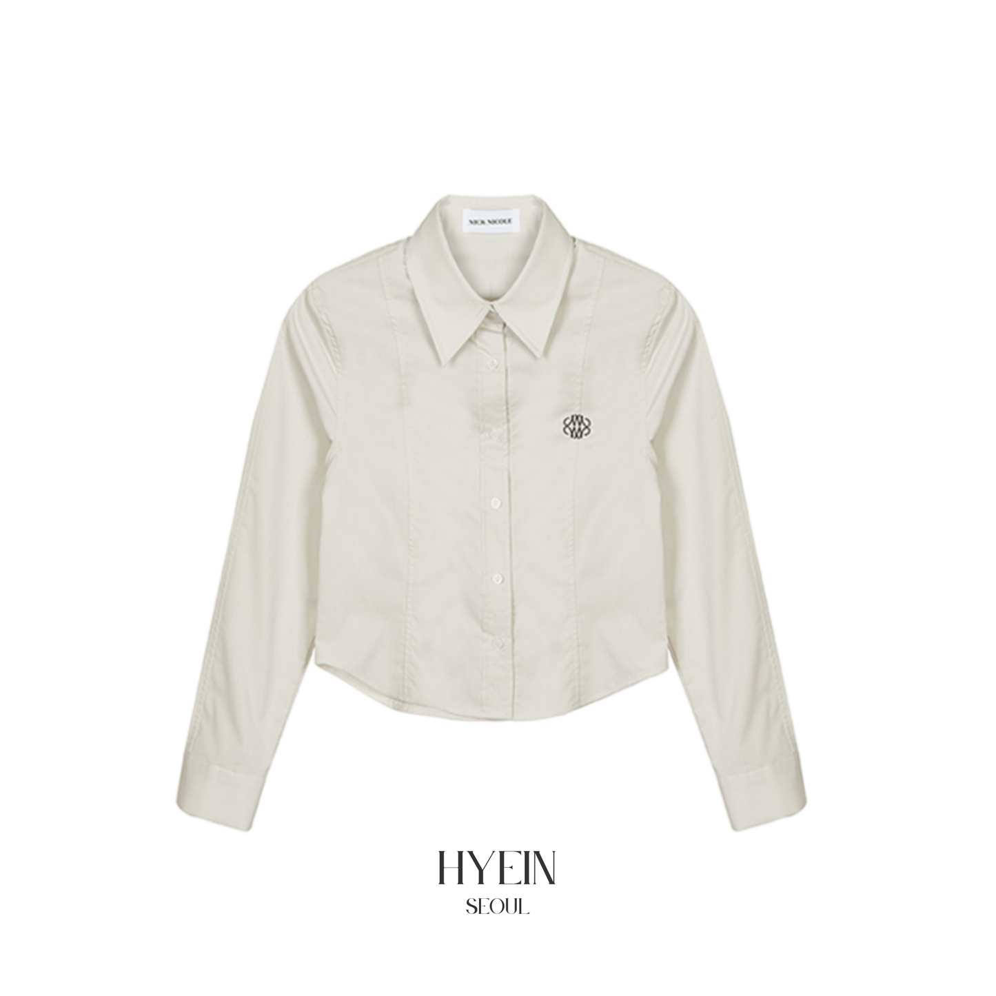 Minimal pintuck wrinkle free shirt / beige