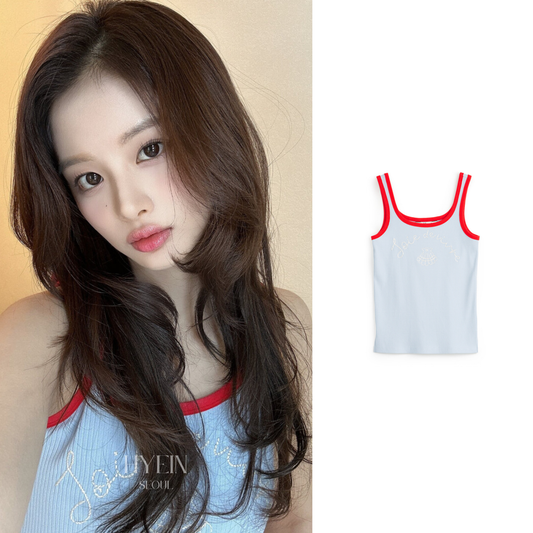 Mused sea shell emb tank top