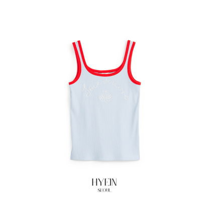 Mused sea shell emb tank top
