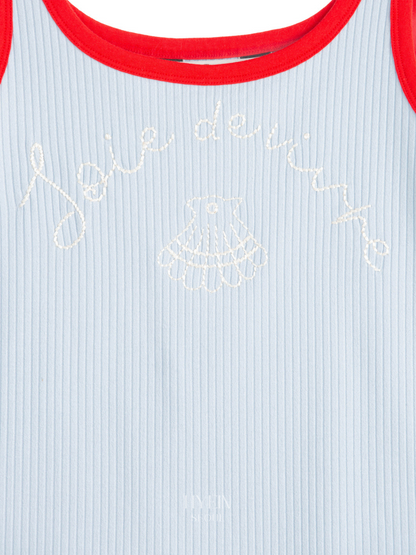 Mused sea shell emb tank top