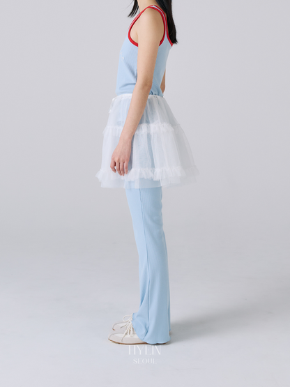 Mused sea shell emb tank top