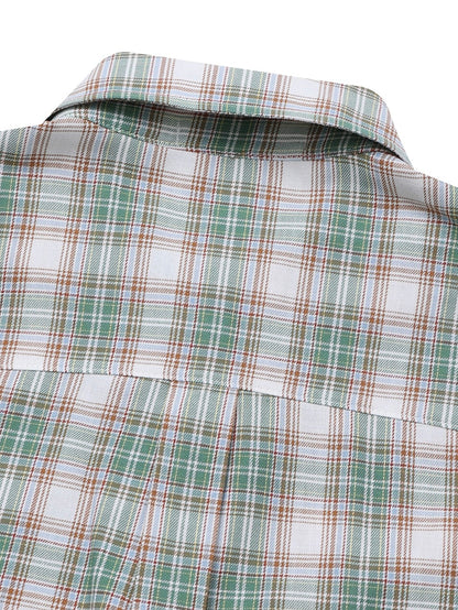 【IVE レイ着用】Over check shirt / green