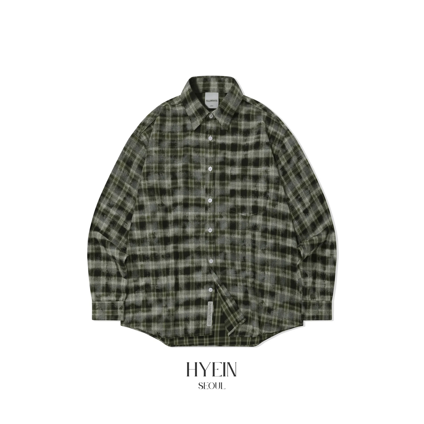 Overfit damage washed check shirt【LE SSERAFIM チェウォン着用】