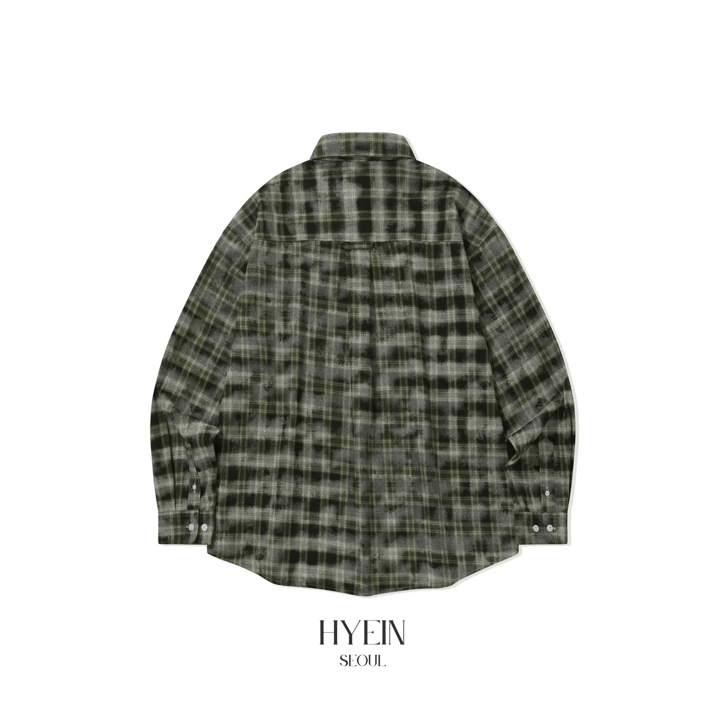 Overfit damage washed check shirt【LE SSERAFIM チェウォン着用】