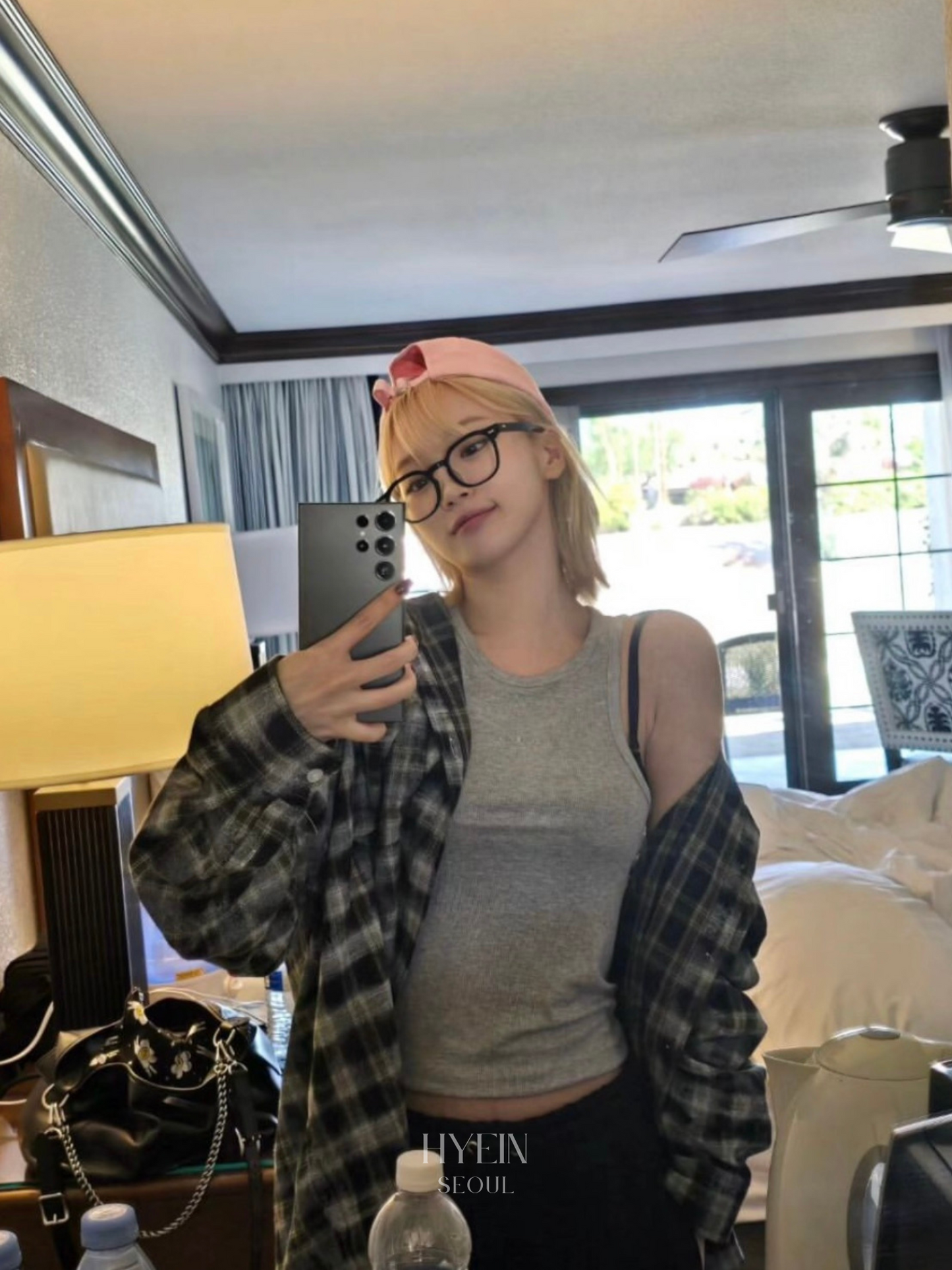 Overfit damage washed check shirt【LE SSERAFIM チェウォン着用】