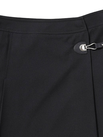 【LE SSERAFIM ウンチェ着用】Pleats wrap skirt bk