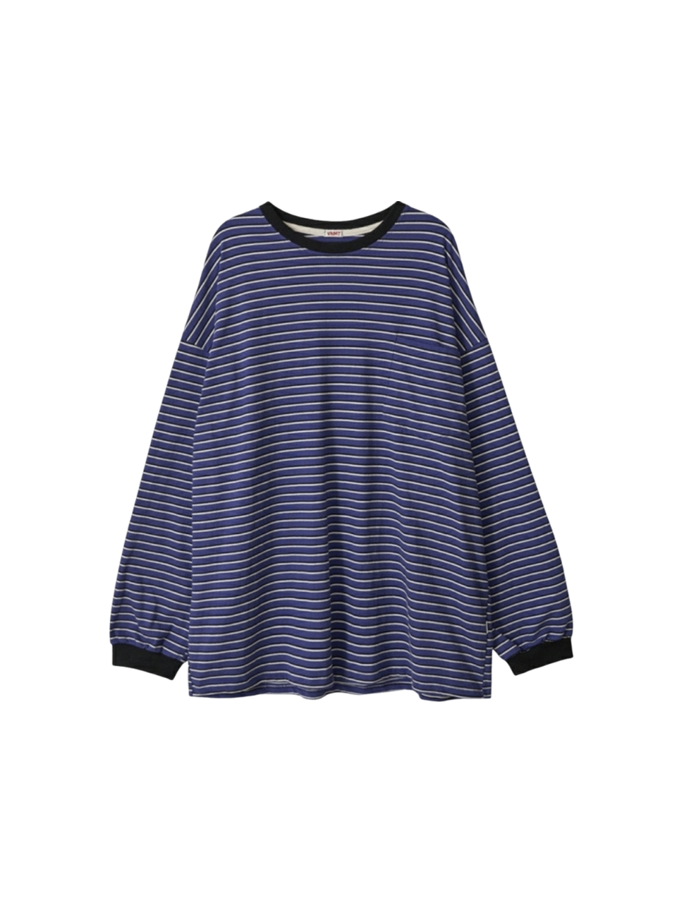 Pocket stripe supersize long sleeve t-shirt