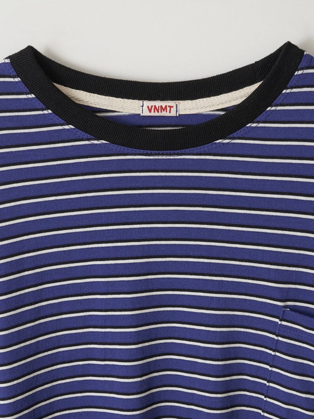 Pocket stripe supersize long sleeve t-shirt