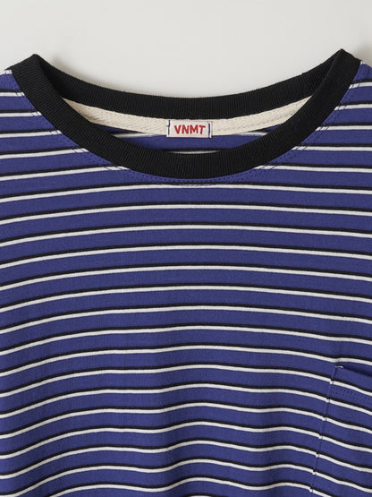 Pocket stripe supersize long sleeve t-shirt