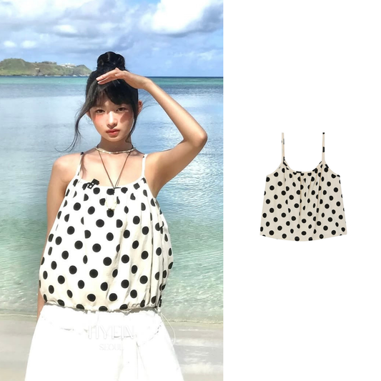 Polka top / ivory