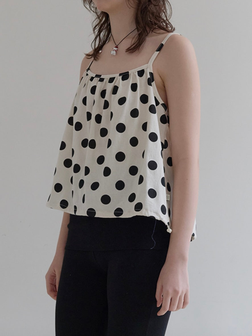 Polka top / ivory