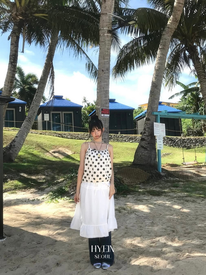 Polka top / ivory