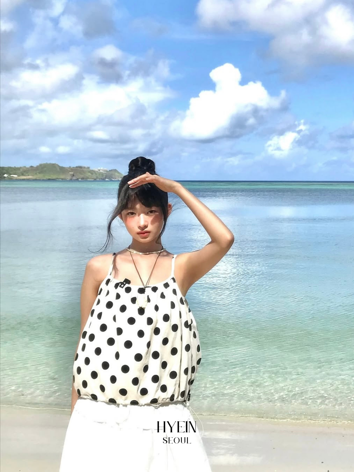 Polka top / ivory