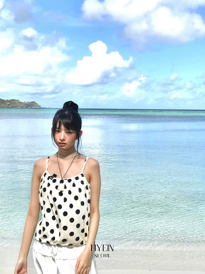 Polka top / ivory