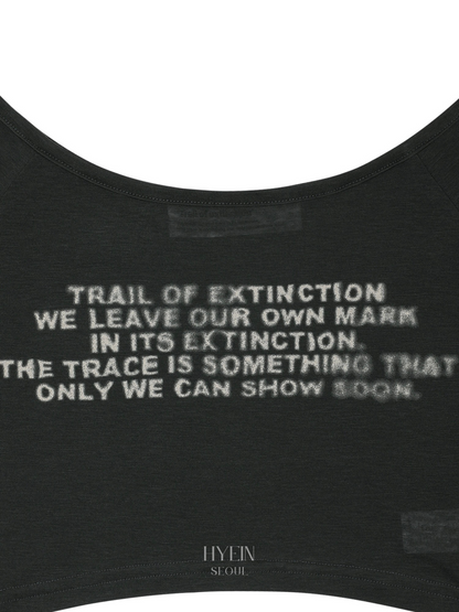 Printed long sleeve / charcoal