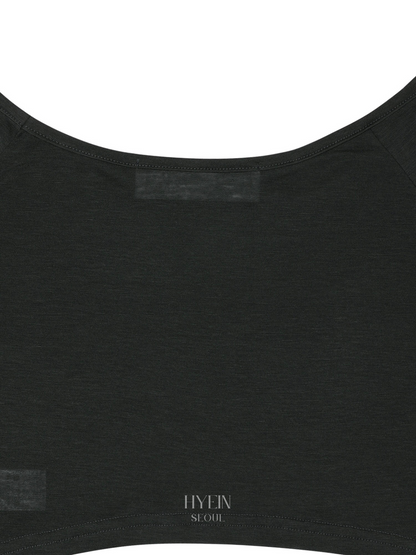 Printed long sleeve / charcoal