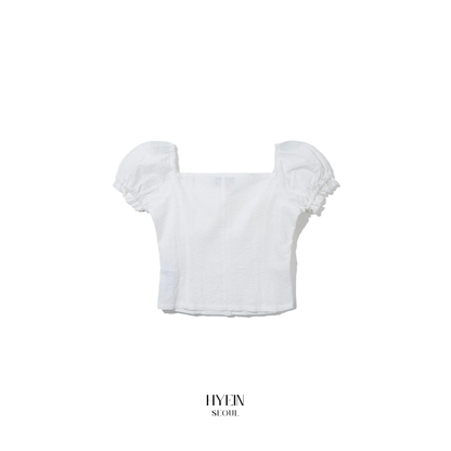 Puff sleeve blouse / white【Hearts2Hearts(H2H) イアン着用】