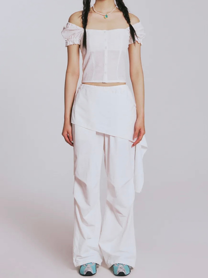 Puff sleeve blouse / white【Hearts2Hearts(H2H) イアン着用】