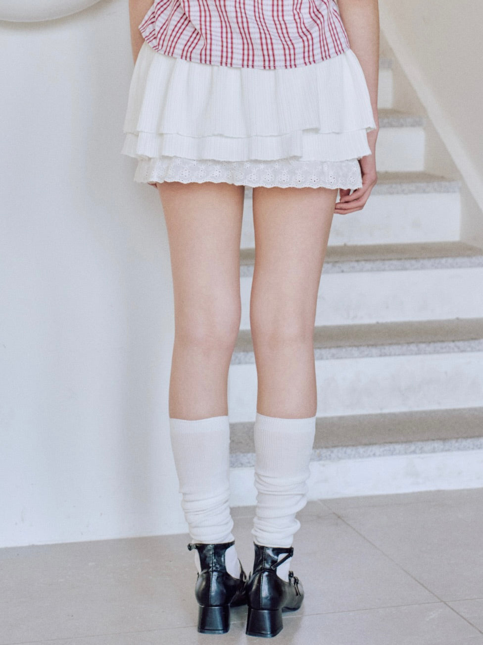 Ray tutu skirt pants / white【Hearts2Hearts(H2H) ian】