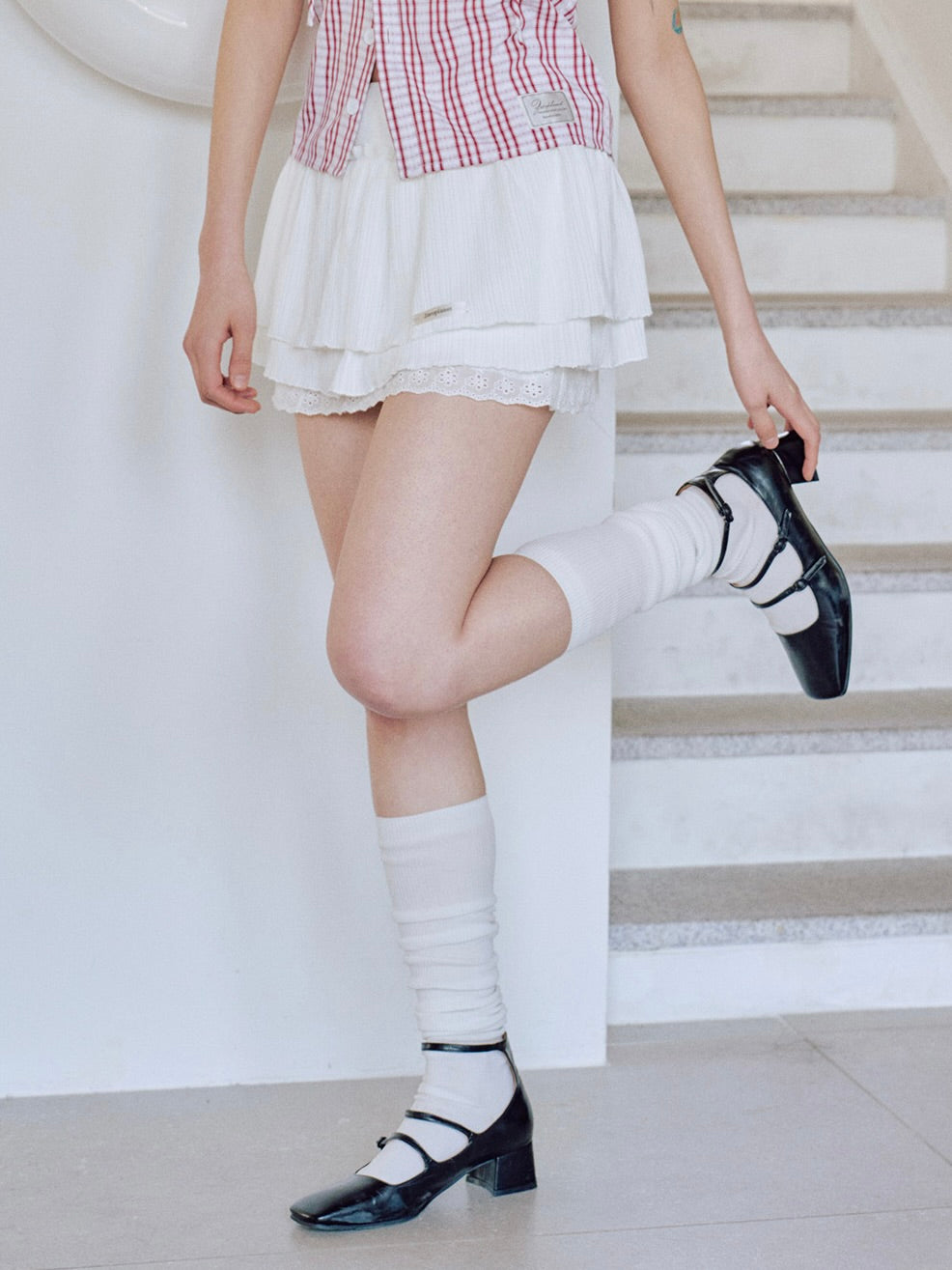Ray tutu skirt pants / white【Hearts2Hearts(H2H) ian】