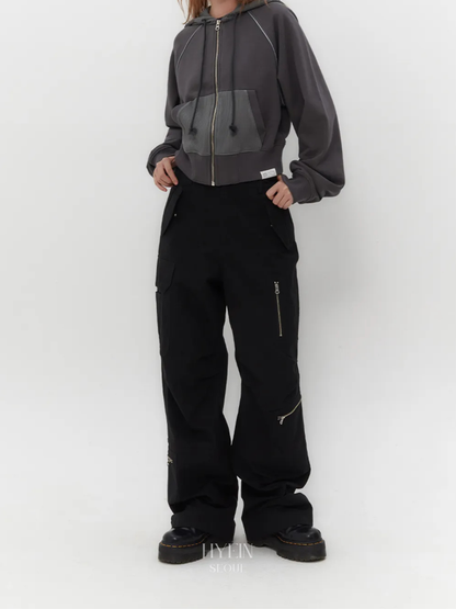 Ripstop cargo pants / black【aespa カリナ着用】